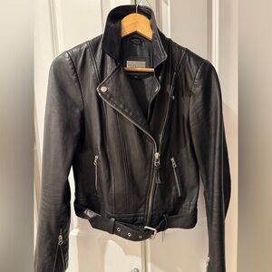 Black Leather Biker Jacket